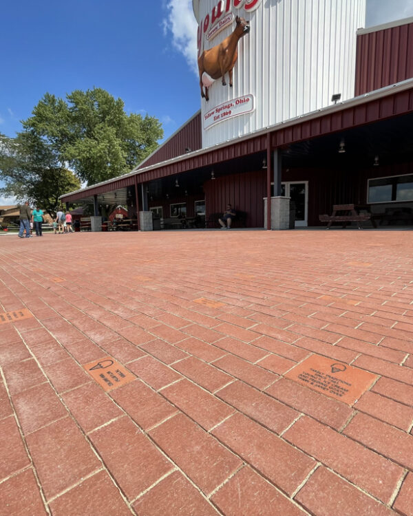 youngs jersey dairy piazza brick walkway